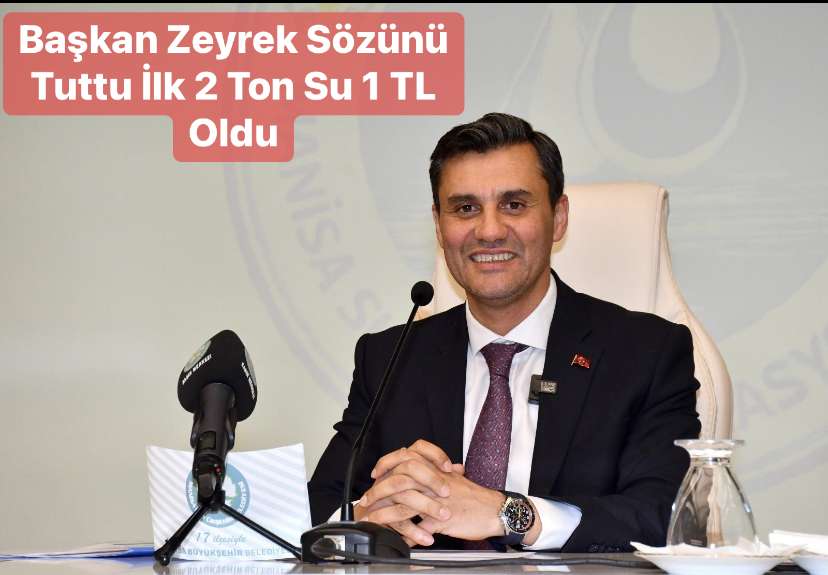 Başkan Zeyrek Sözünü Tuttu İlk 2 Ton Su 1 TL Oldu