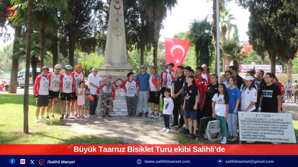Büyük Taarruz Bisiklet Turu ekibi Salihli’de 