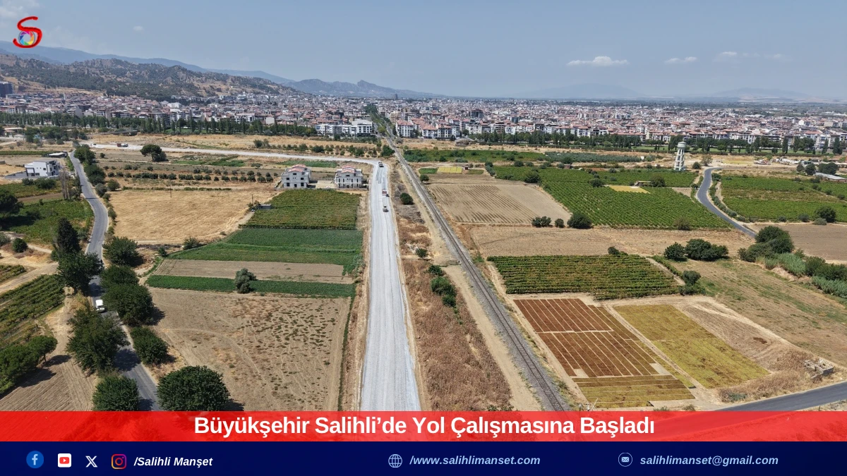 Büyükşehir Salihli’de Yol Çalışmasına Başladı 