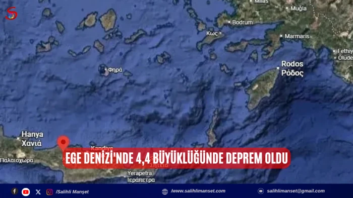 Ege Denizi'nde 4,4 b&uuml;y&uuml;kl&uuml;ğ&uuml;nde deprem oldu