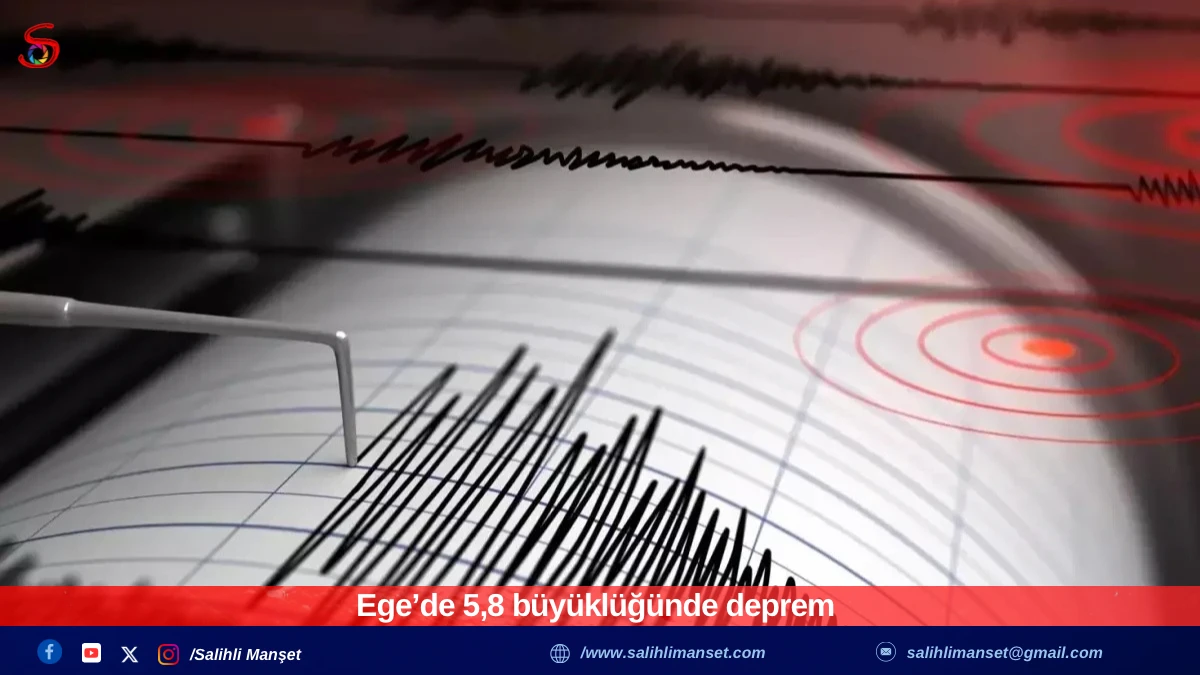 Ege’de 5,8 büyüklüğünde deprem 