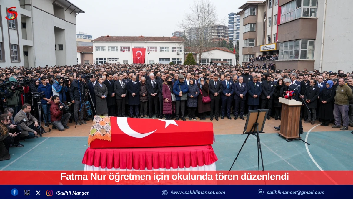 Fatma Nur &ouml;ğretmen i&ccedil;in okulunda t&ouml;ren d&uuml;zenlendi