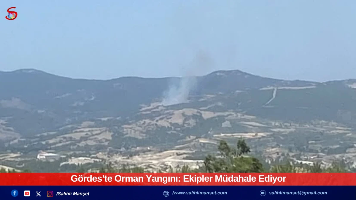 Gördes’te Orman Yangını: Ekipler Müdahale Ediyor