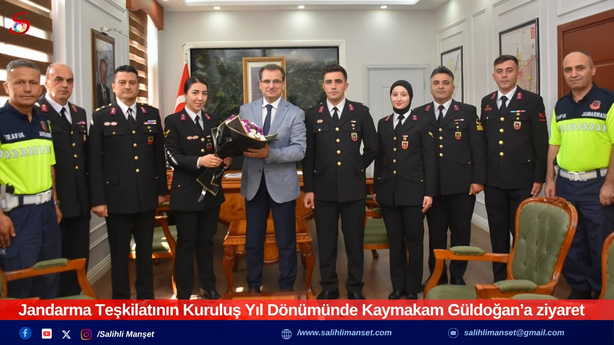 Jandarma Teşkilatının Kuruluş Yıl Dönümünde Kaymakam Güldoğan’a ziyaret