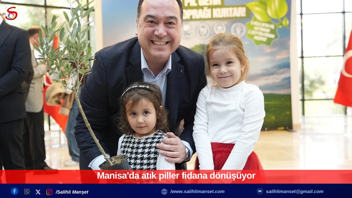 Manisa'da atık piller fidana dönüşüyor   