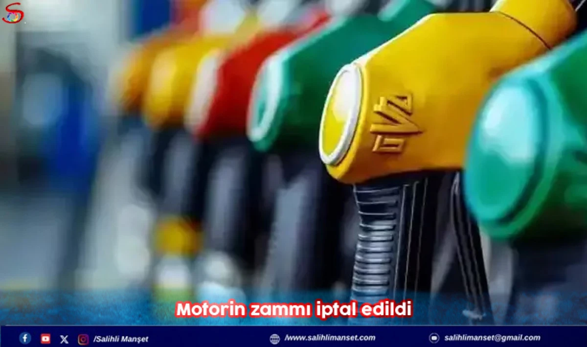 Motorin zammı iptal edildi