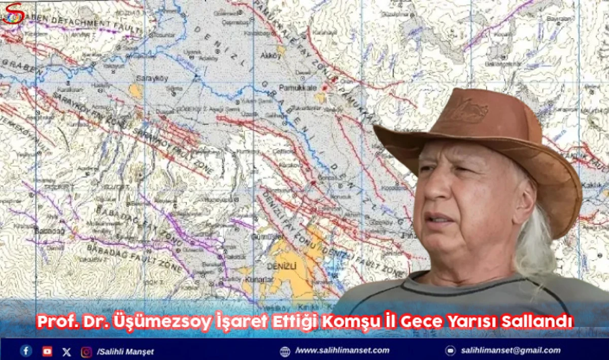 Prof. Dr. Üşümezsoy İşaret Ettiği Komşu İl Gece Yarısı Sallandı