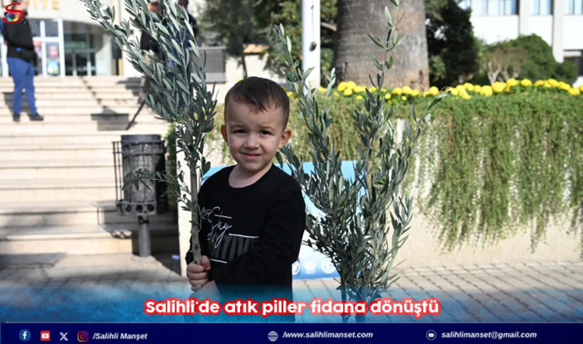 Salihli'de atık piller fidana dönüştü