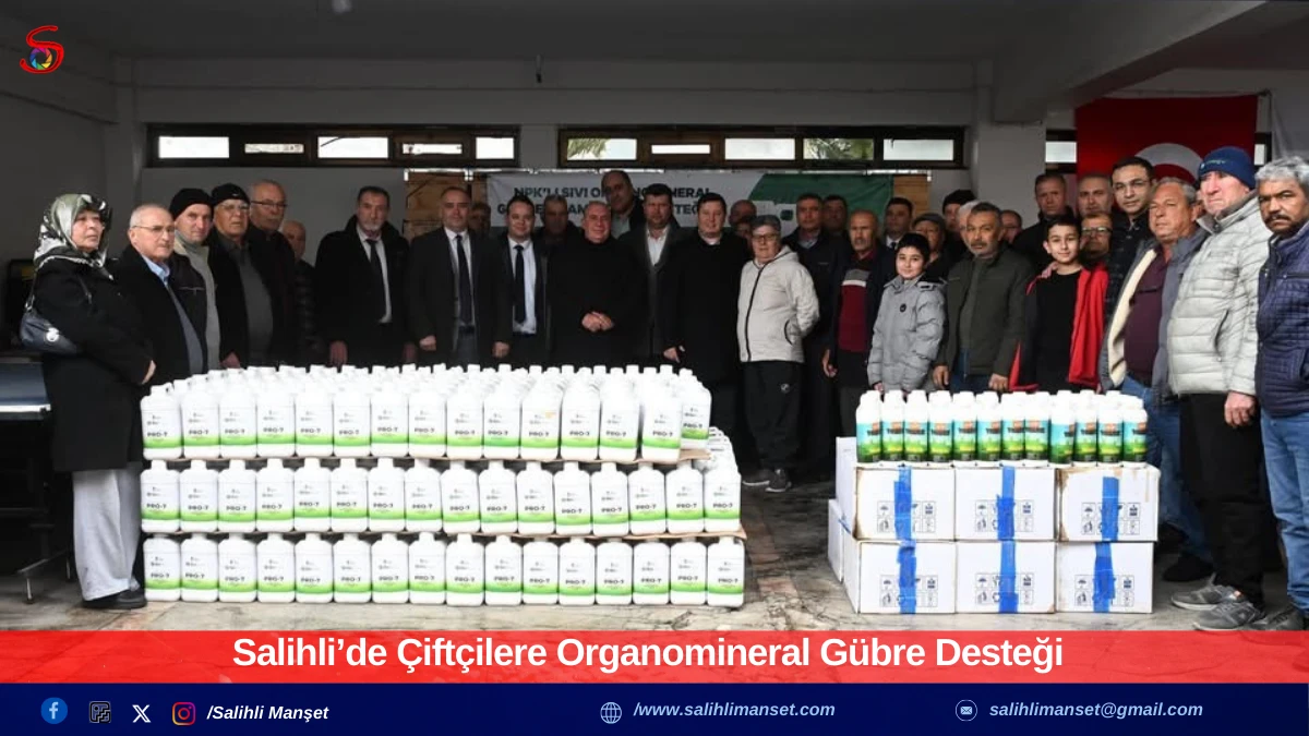 Salihli&rsquo;de &Ccedil;ift&ccedil;ilere Organomineral G&uuml;bre Desteği