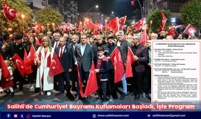 Salihli'de Cumhuriyet Bayramı Kutlamaları Başladı, işte program