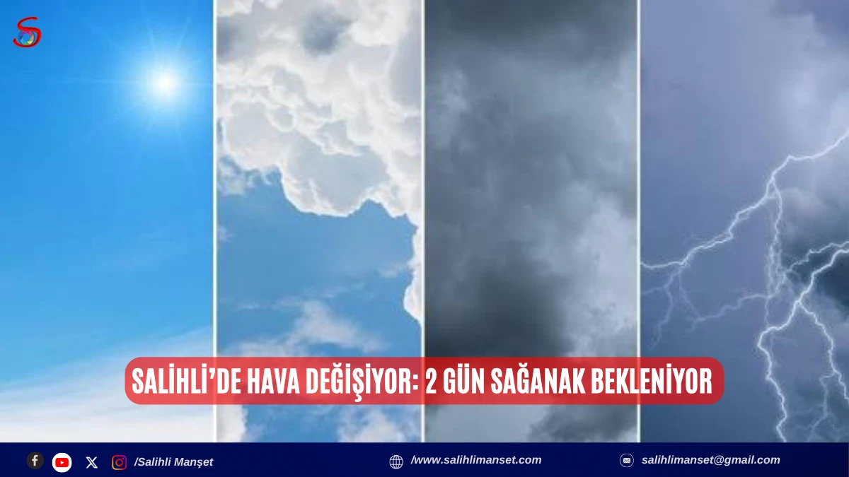Salihli&rsquo;de Hava Değişiyor: 2 G&uuml;n Sağanak Bekleniyor 