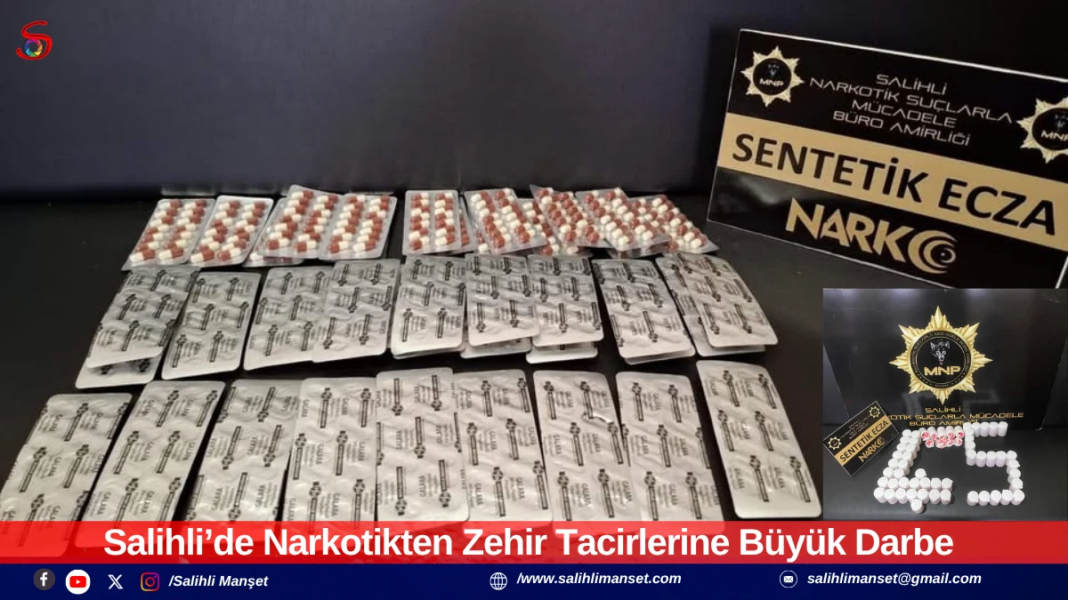 Salihli&rsquo;de Narkotikten Zehir Tacirlerine B&uuml;y&uuml;k Darbe
