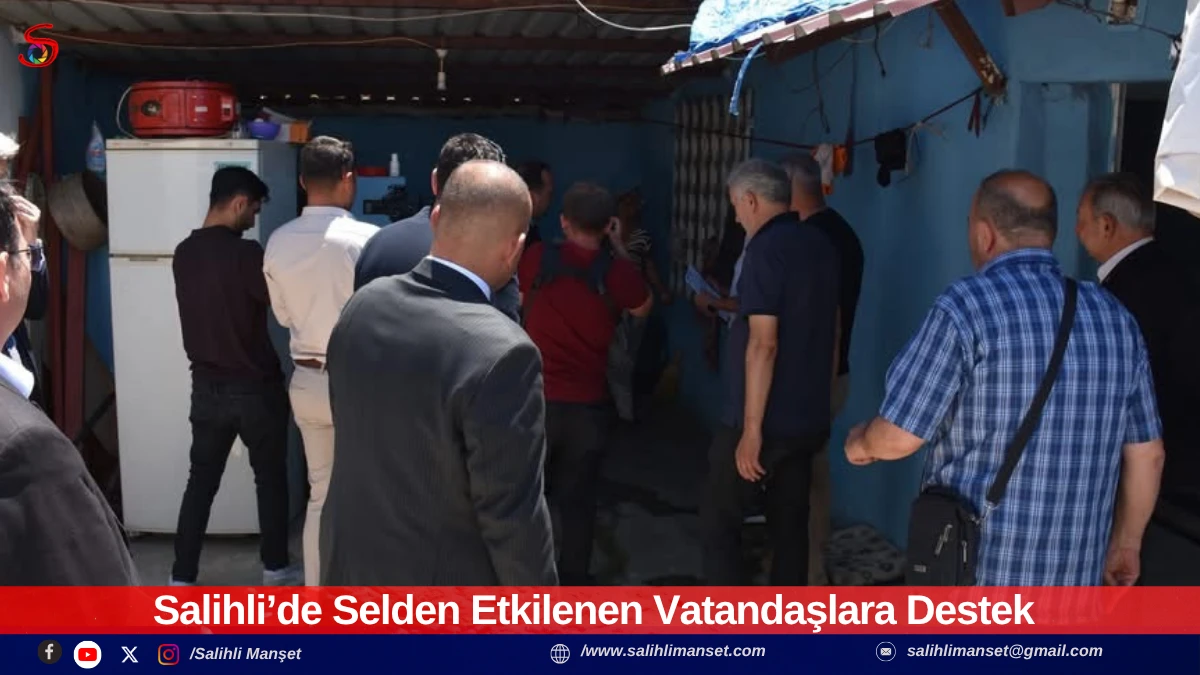 Salihli&rsquo;de Selden Etkilenen Vatandaşlara Destek