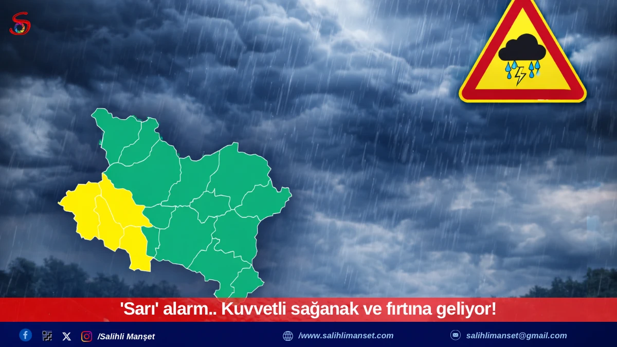 'Sarı' alarm.. Kuvvetli sağanak ve fırtına geliyor!