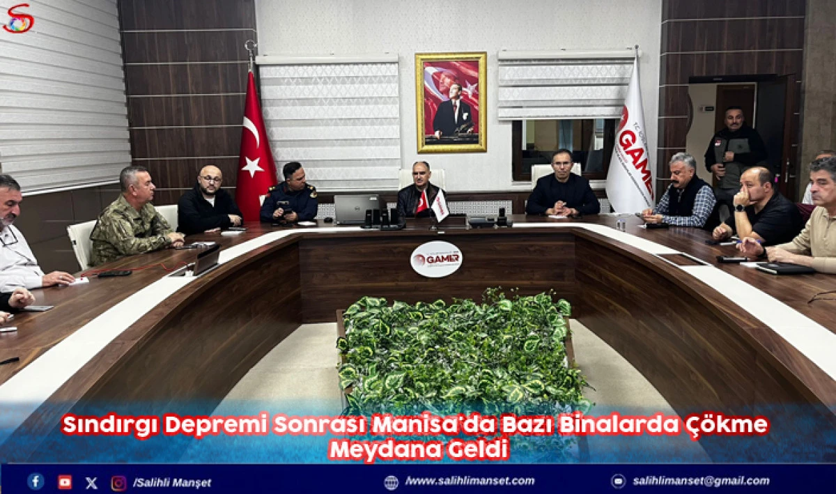 Sındırgı Depremi Sonrası Manisa'da Bazı Binalarda Çökme Meydana Geldi