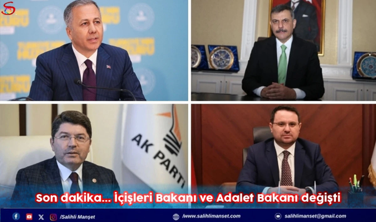 Son dakika... İ&ccedil;işleri Bakanı ve Adalet Bakanı değişti