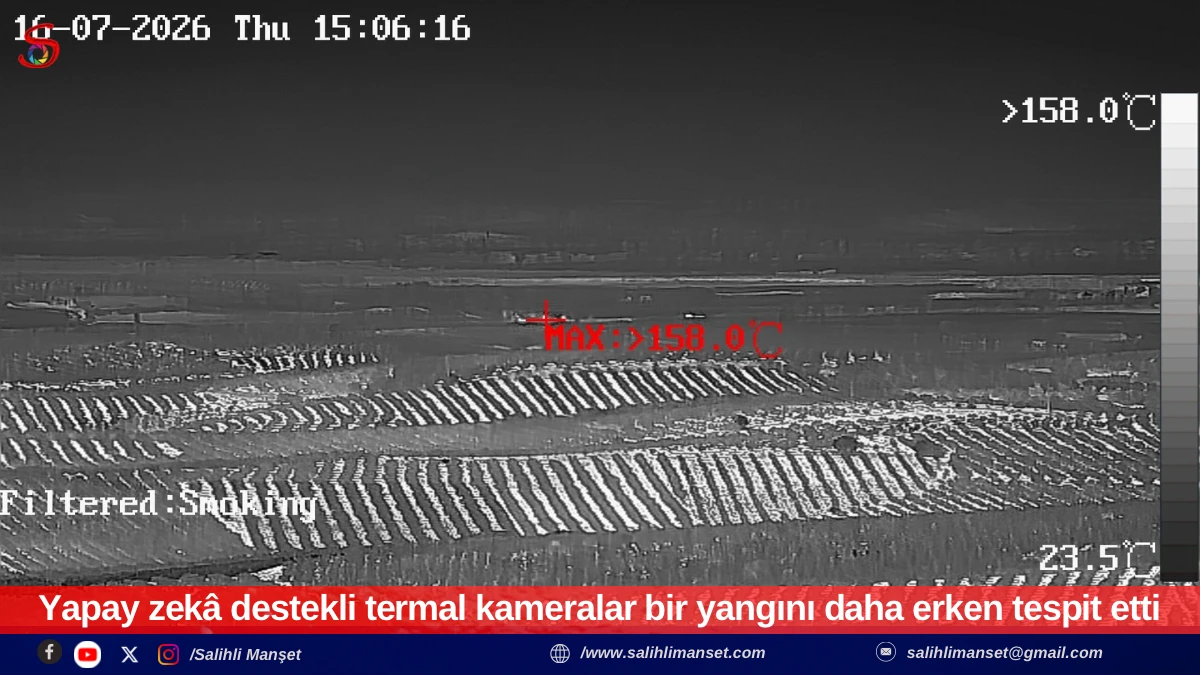 Yapay zek&acirc; destekli termal kameralar bir yangını daha erken tespit etti